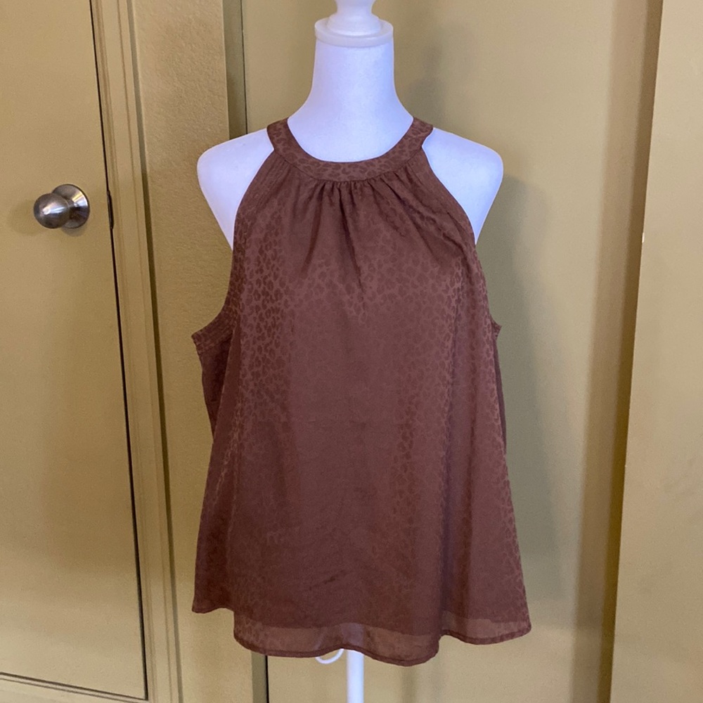 A New Day - Brown Silky Tank - Size XL - NWOT